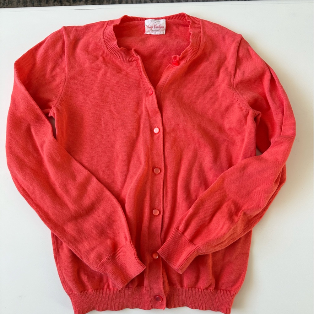CrewCuts by J.Crew Girls Orange “Casey Cardigan”. Size 10